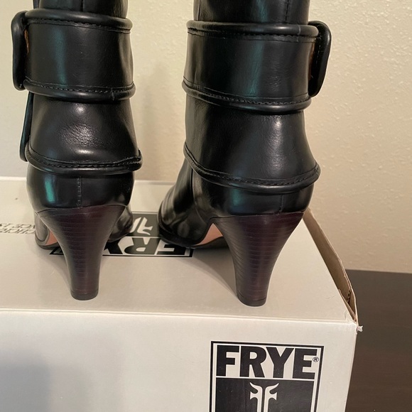 Frye Leather Mid-Calf Boots Black Size 7M - Picture 4 of 10